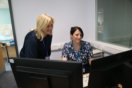 Members of primary care staff at work 